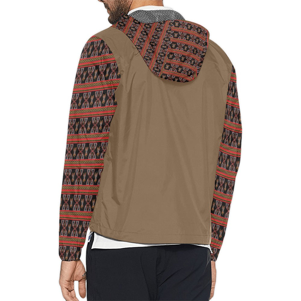Toghu Sleeves Hooded Windbreaker