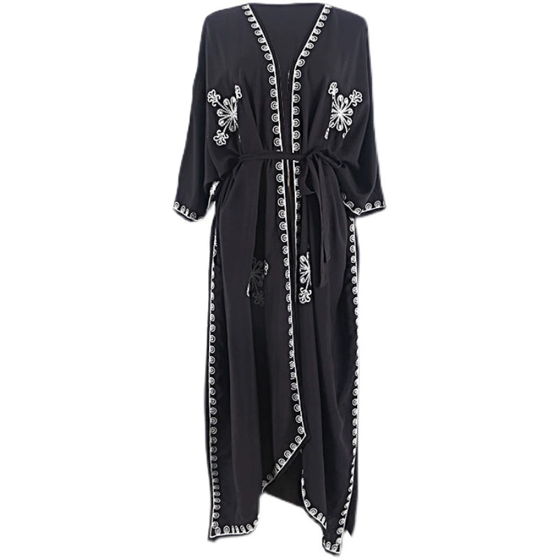 New Rayon Embroidered Sunscreen Cardigan Bikini cover-up