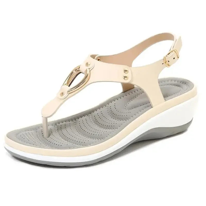 Bohemian Fashion Metal decoration Flat Sandal