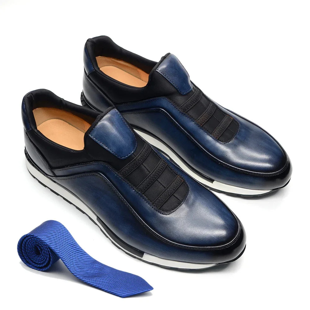 Genuine Cow Leather Slip-On Fashion Mens Loafers
