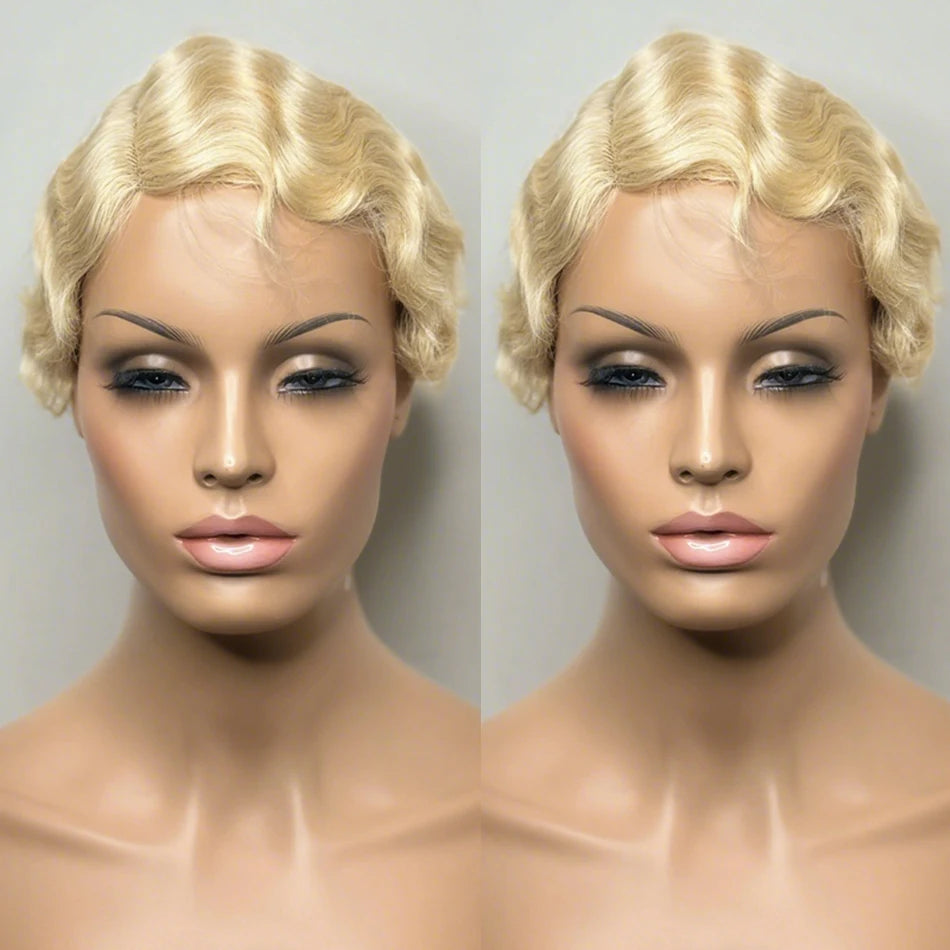 613 Blonde Pixie Cut Wig