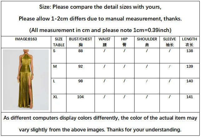 Gold Metallic Halter Sleeveless Cold Shoulder Backless Floor-Length Cocktail Dress