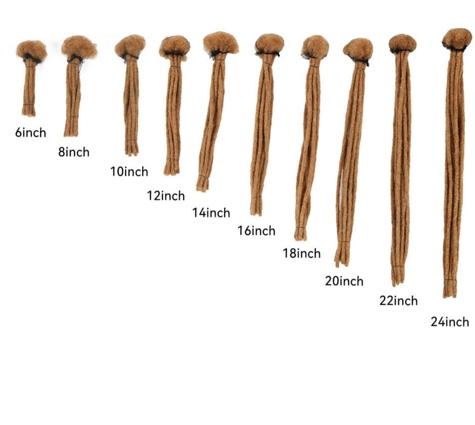 40 Strands Handmade Dreadlocks 100% Human Hair Crochet Extensions