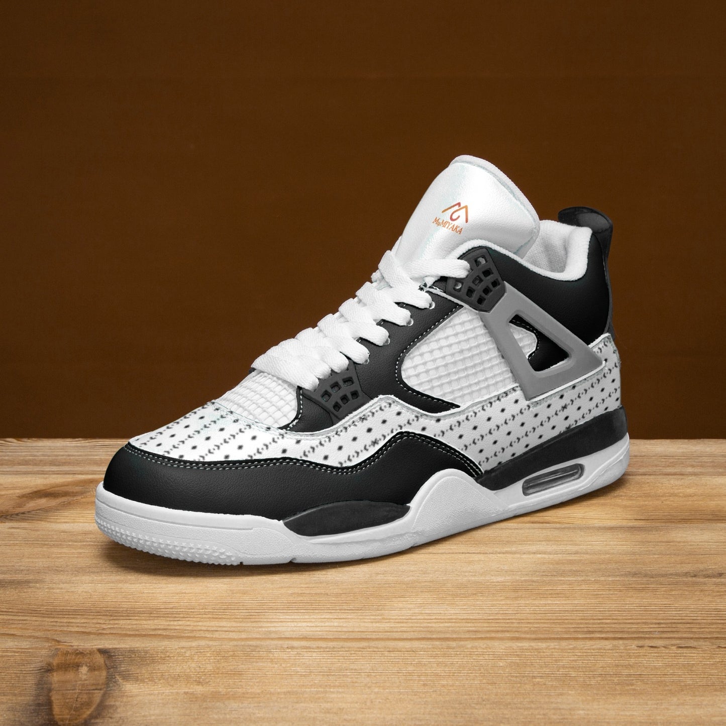 LAKA AJ4 Basketball Sneakers -White Sole