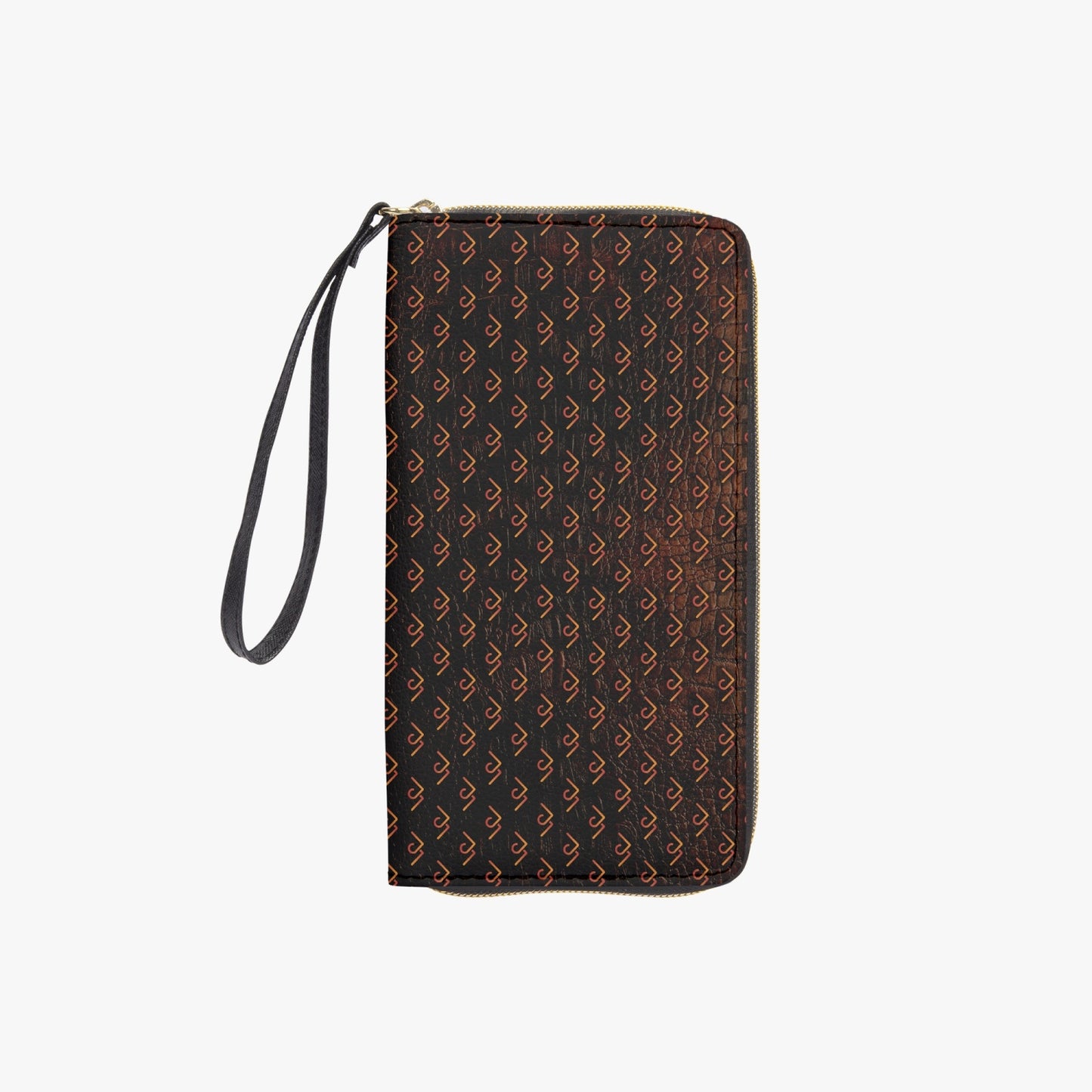 MyMIYAKA Leather Wristlet Clutch Wallet - Brown