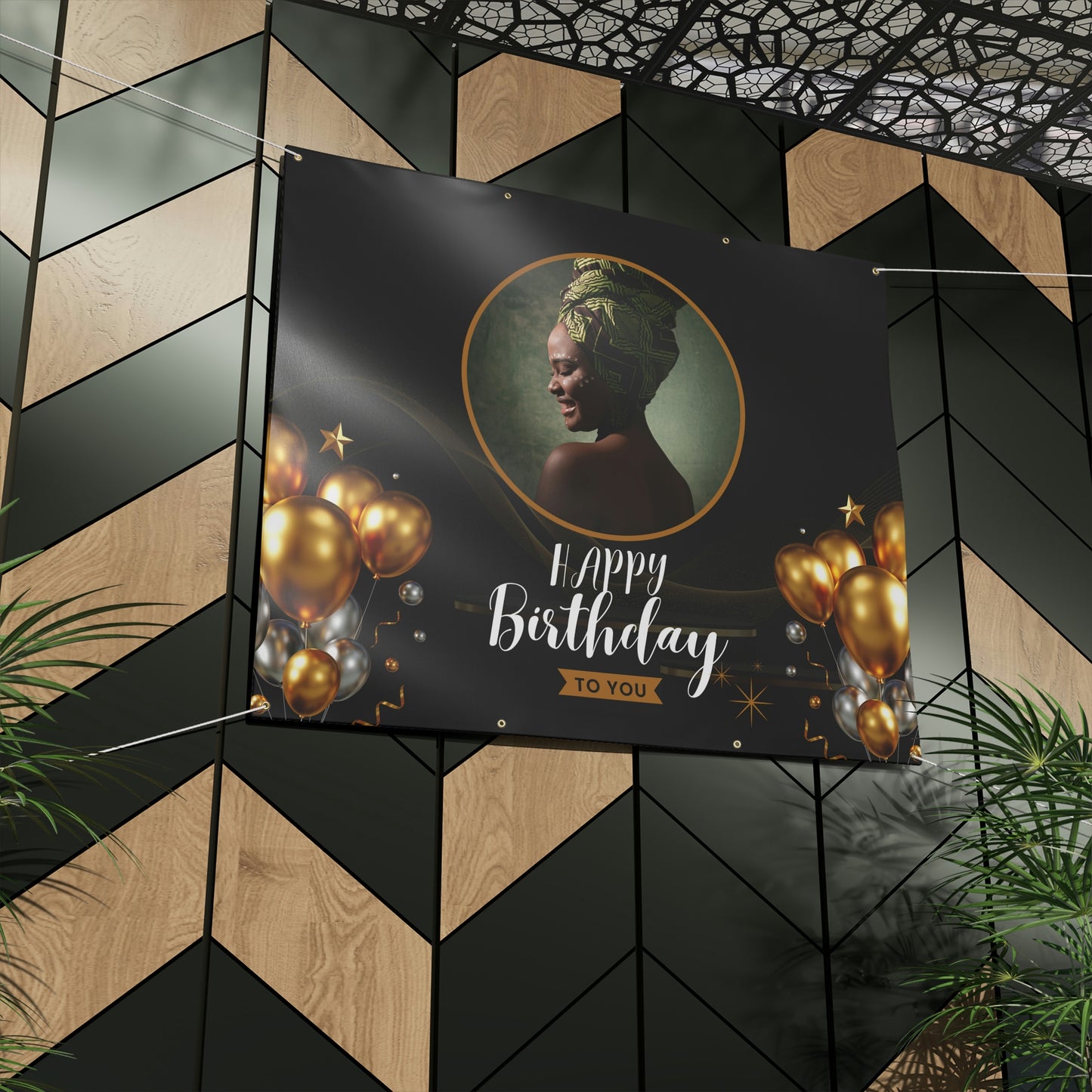 Sample Happy Birthday backdrop/Banner