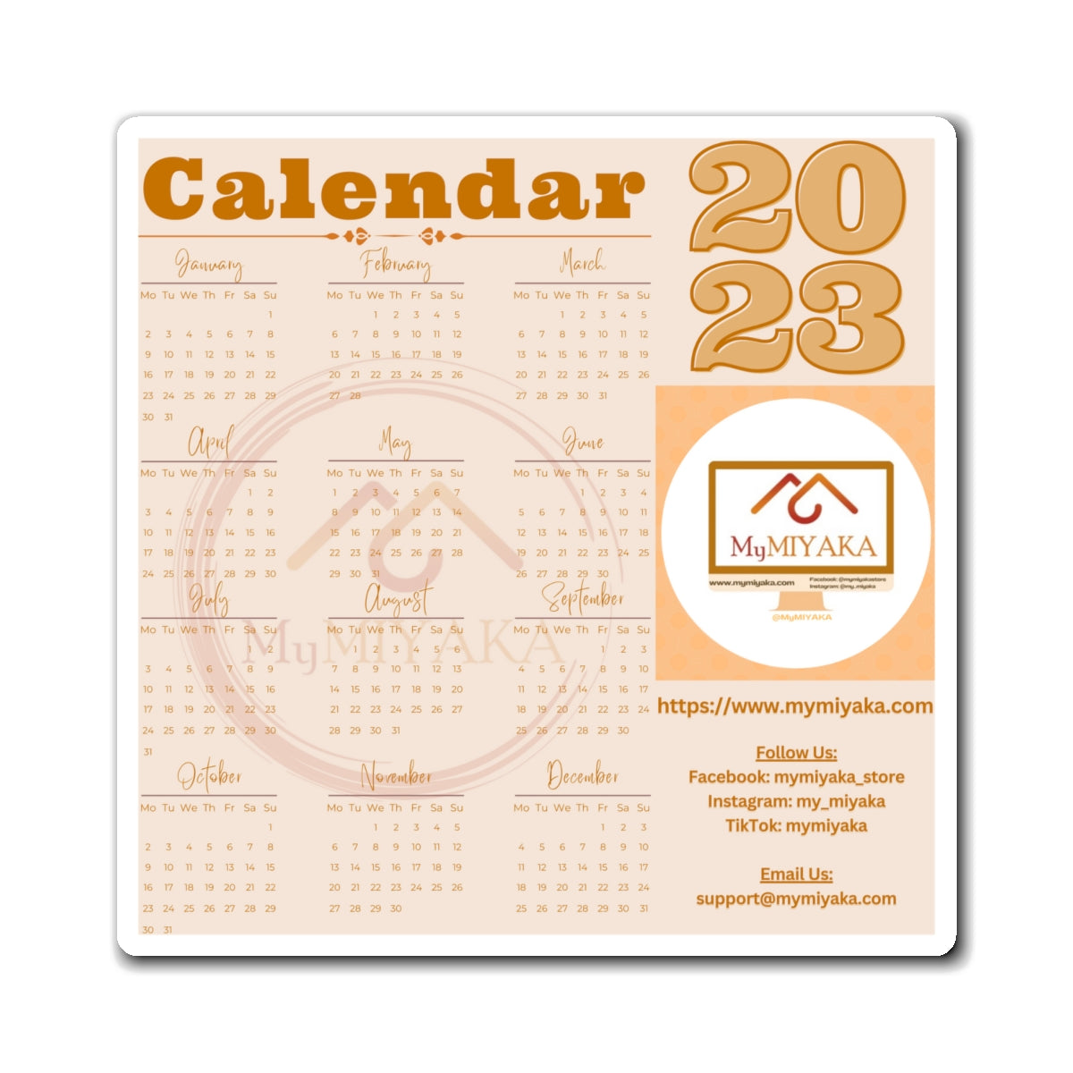 MyMIYAKA 2023 Calendar