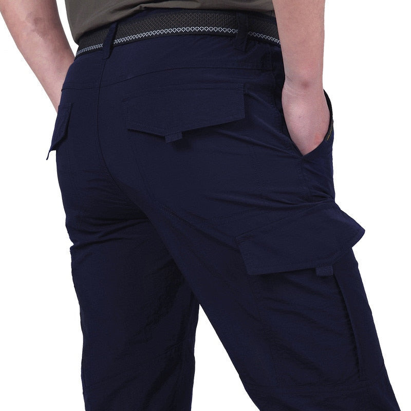 Men Lightweight Tactical Pants Breathable Summer Military Long Trousers