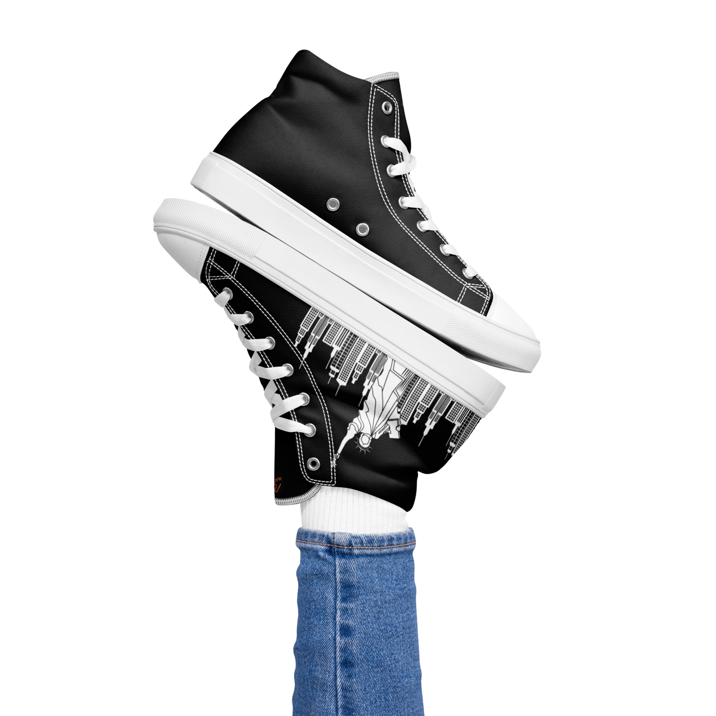 Women’s NYC high top canvas shoes