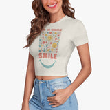 Life is Simple Fitted Crop Top Tee