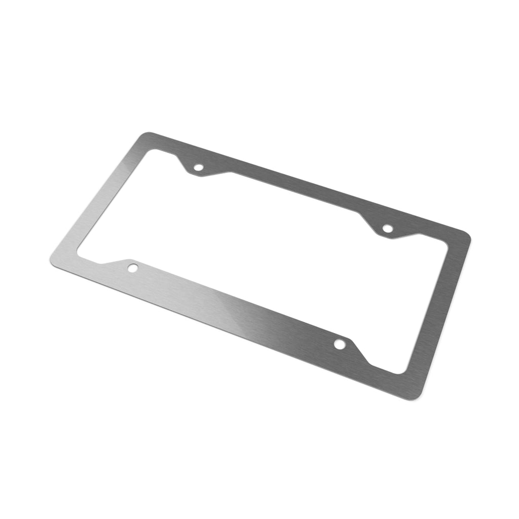 Custom Metal License Plate Frame (Name/Brand) - Brown