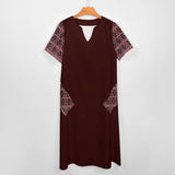 AfroChic Sleeve and Pocket Casual Dress