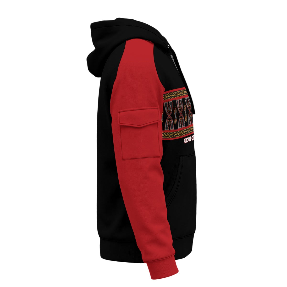 PROUD OF WHO WE ARE Fleece Half-Zip Hoodie With Arm Pockets