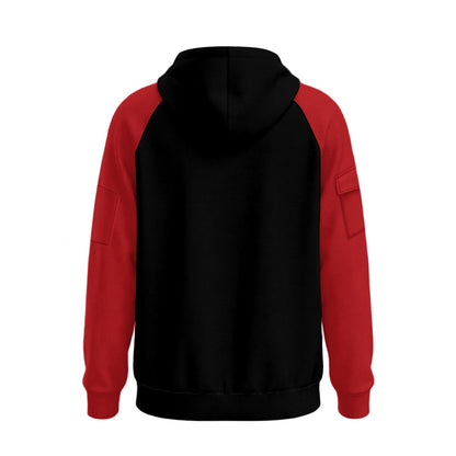 PROUD OF WHO WE ARE Fleece Half-Zip Hoodie With Arm Pockets