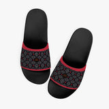 Black and Red Casual Sandals - Black Sole