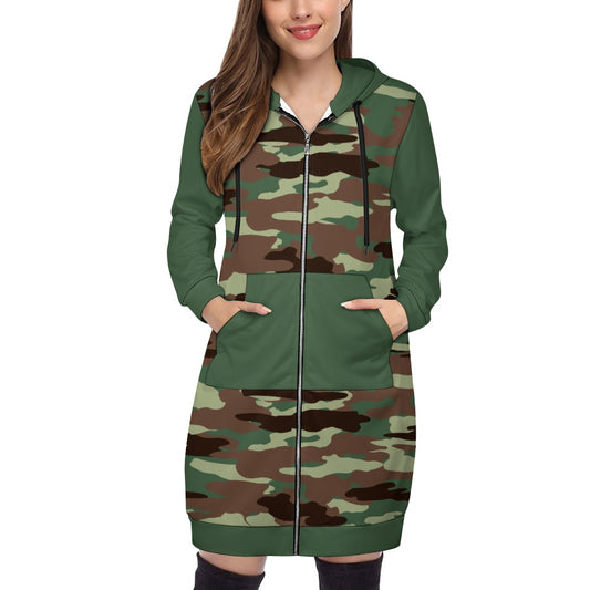 Women's CAMO full print long Hoodie