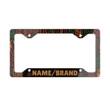 Personalized Metal License Plate Frame - Abstract