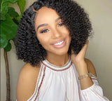 Lace Frontal Closure Jerry Curl Brazilian Short Curly Bob Wig Wet and Wavy