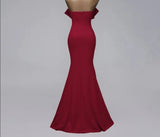 Elegant mermaid long bow style evening gown
