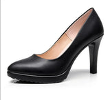 Pointed Toe Leather Pump for women
