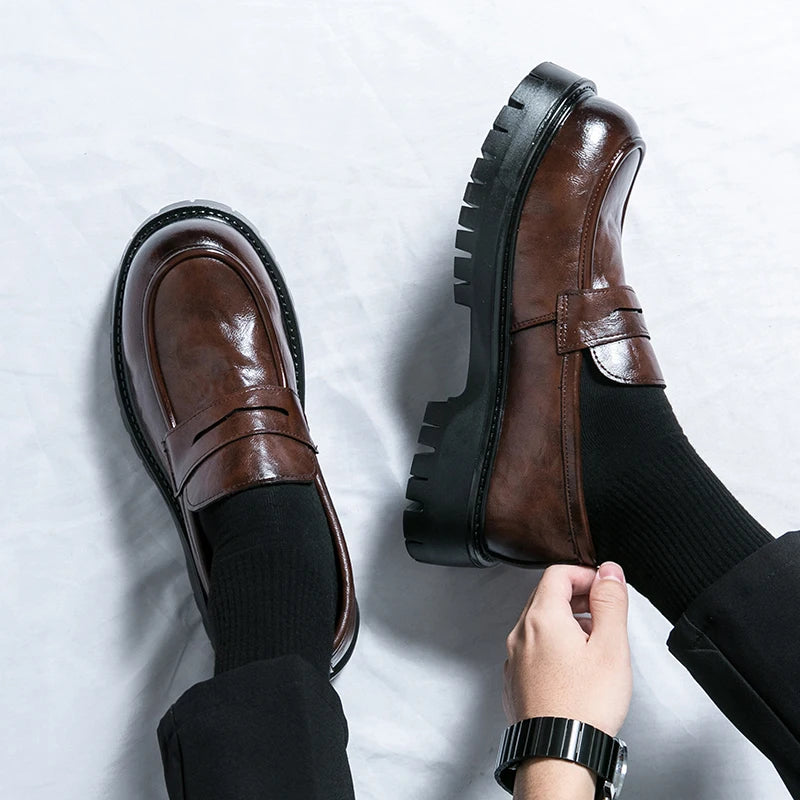Casual men's Thick soled Loafers