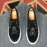 Luxury Embroidery Twinkling Rhinestone Flat Loafers