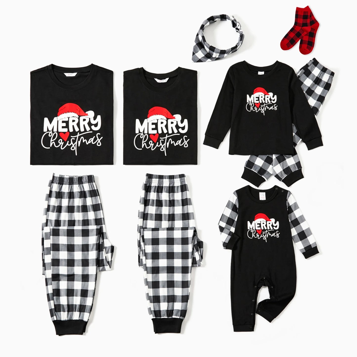Family Matching Christmas Letter Print Long Sleeve Pajama Set For Family Xmas Party Cozy Sleepwear