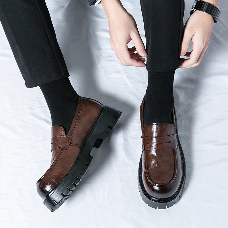 Casual men's Thick soled Loafers