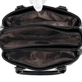 3 Layers Leather Vintage Top-handle Shoulder Bag