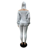 Knitted Sweater Hooded Two Piece Set