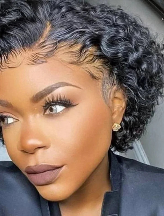 13x4 Pixie Cut Human Hair Wig