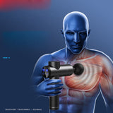 High Frequency Massage Gun Electric Massager Muscle Relaxation With 8 Heads For Body Fitness Fascia Gun