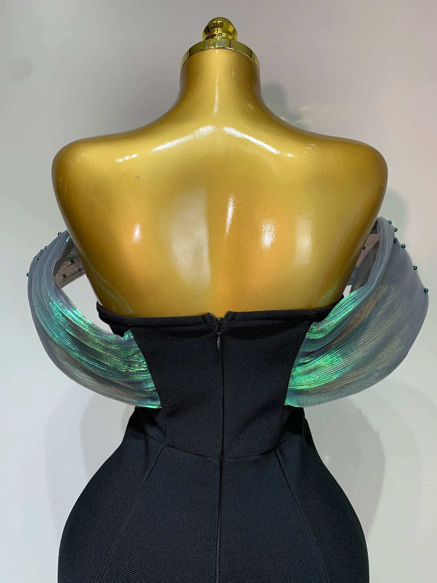 Sexy Off Shoulder Beading Bodycon Long Bandage Dress