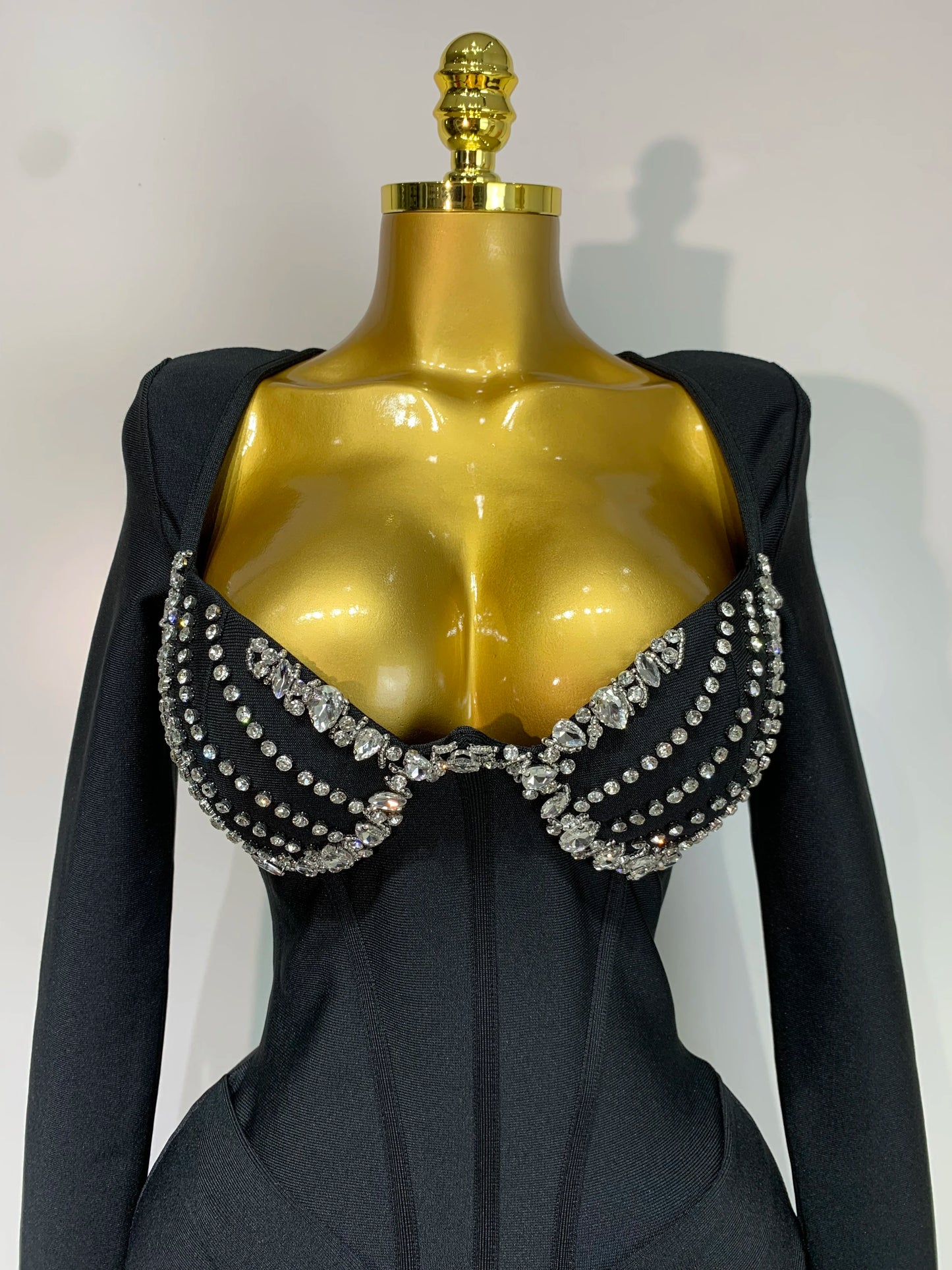 Sexy Luxury Sparkly Beading Bandage Dress