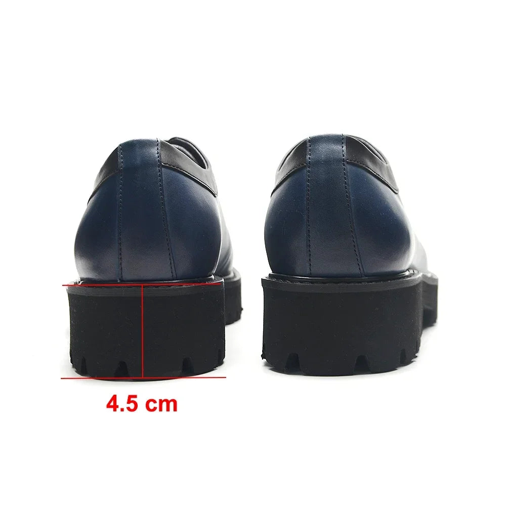 Fashion Men's Oxford Genuine Leather Round Toe Casual Dress Shoes