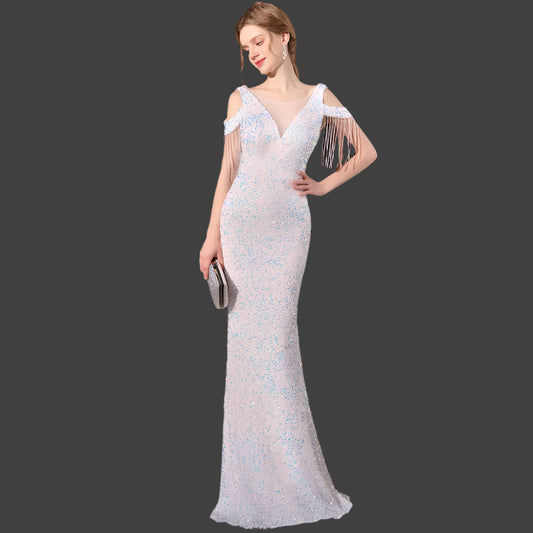 Luxury Beading Mermaid Formal Maxi Dress