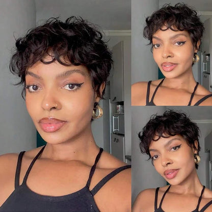 Curly Wave Pixie Cut Wigs
