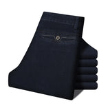 Business Loose 100% Cotton Fabric Jeans for Men