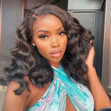 200% Density Loose Body Wave Human Hair Lace Frontal Wigs