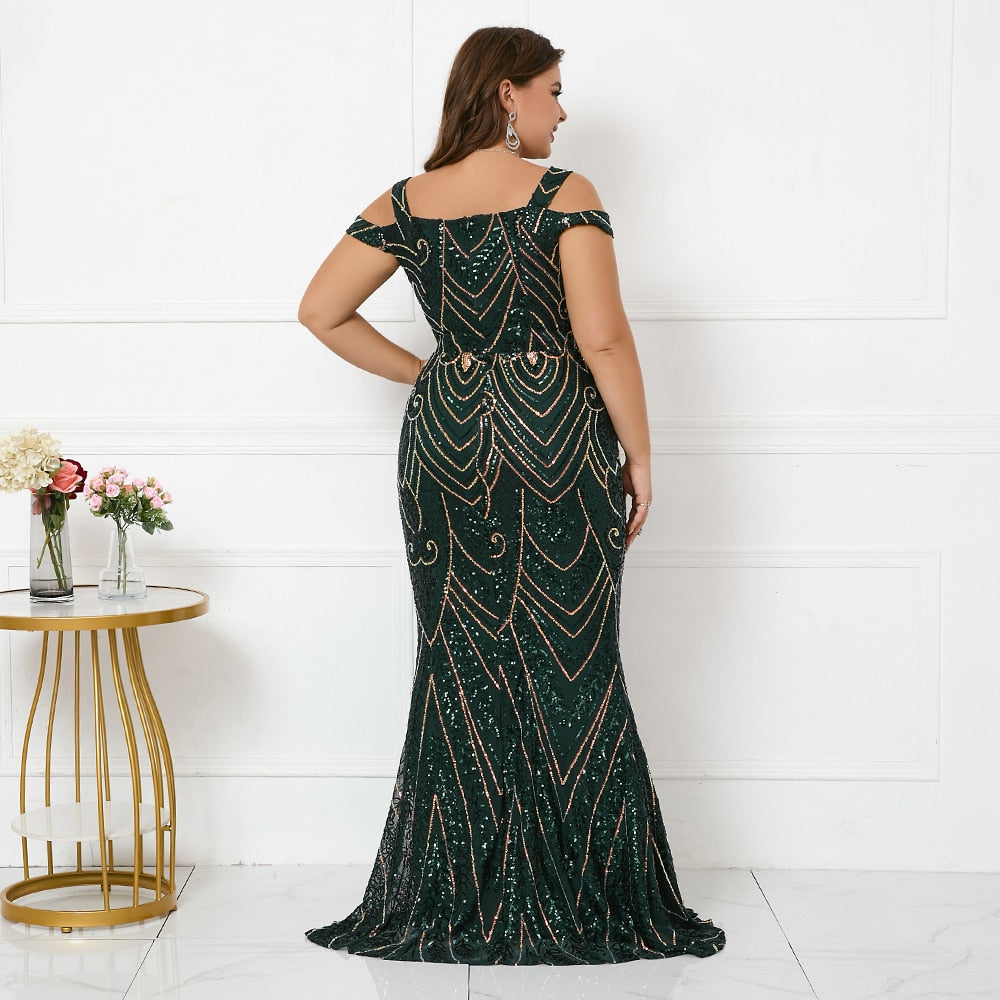 Plus Size Elegant Strap Party Maxi Dress