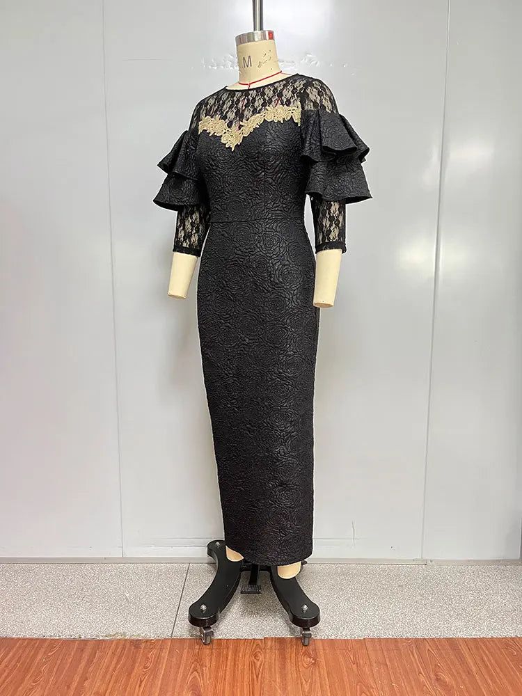 Black Lace Bodycon Dress