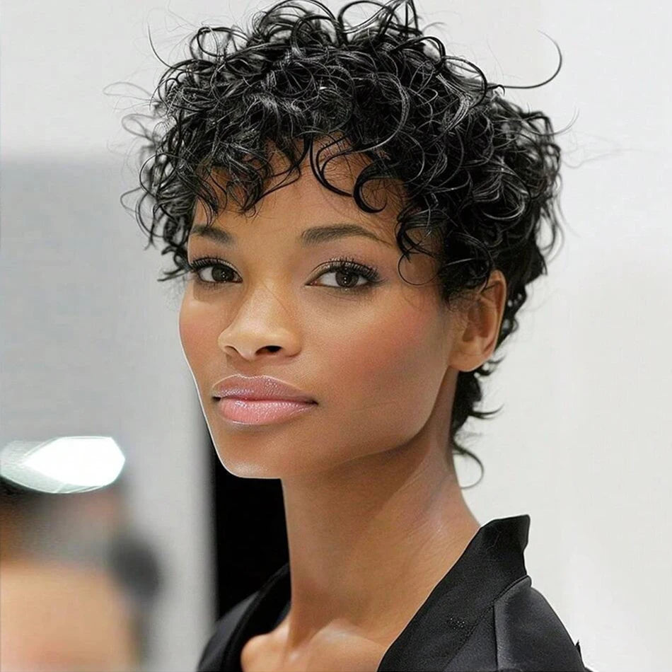 Curly Wave Pixie Cut Wigs