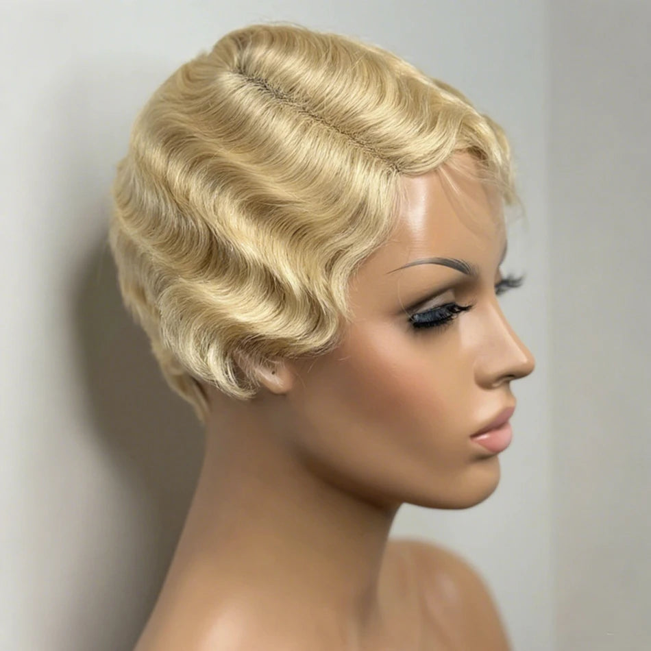 613 Blonde Pixie Cut Wig