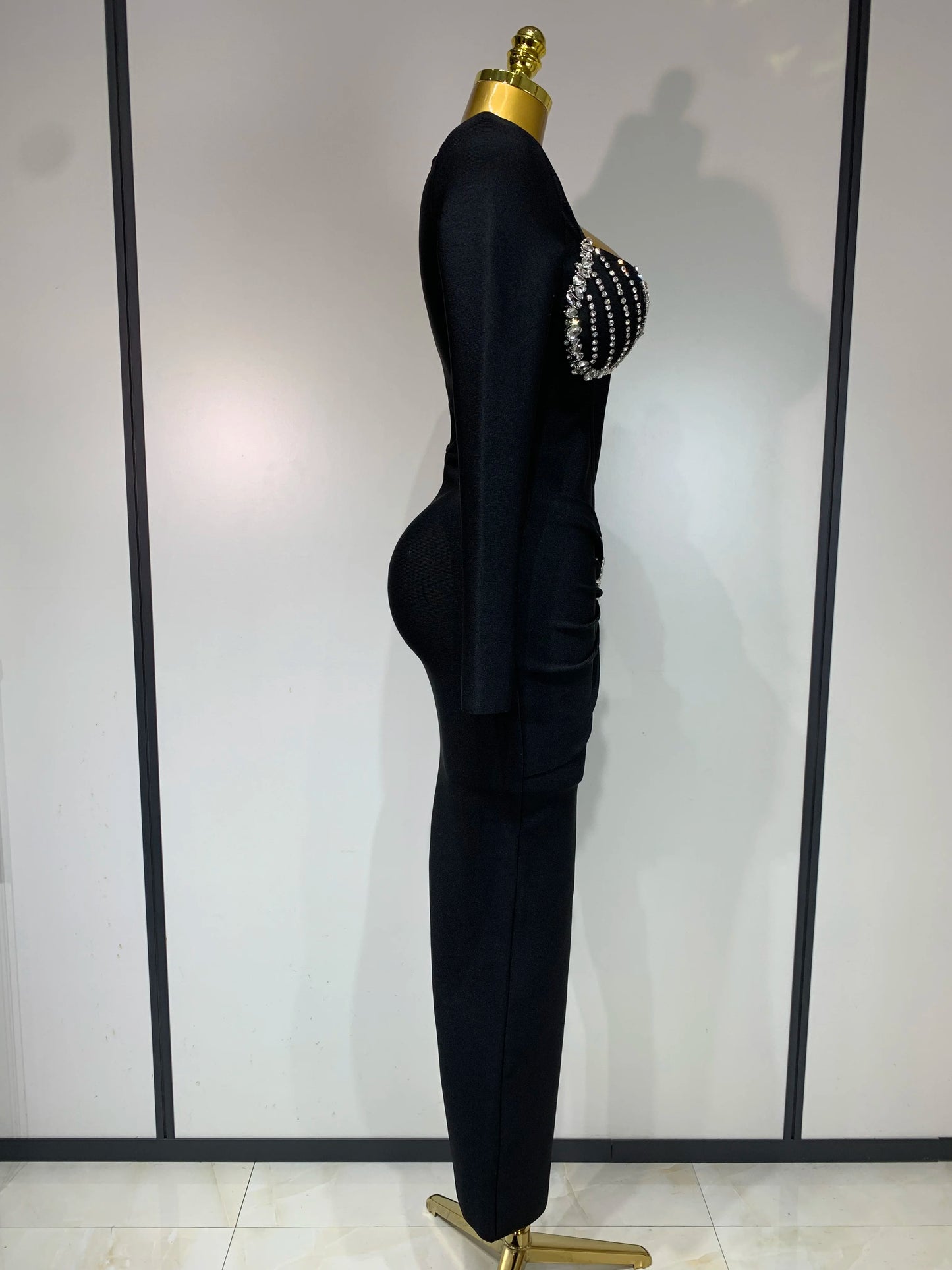 Sexy Luxury Sparkly Beading Bandage Dress