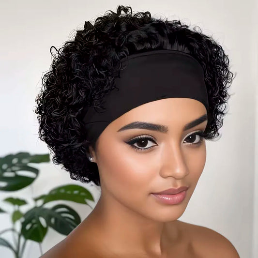 Kinky Curly Headband Wigs Wear And Go Glueless