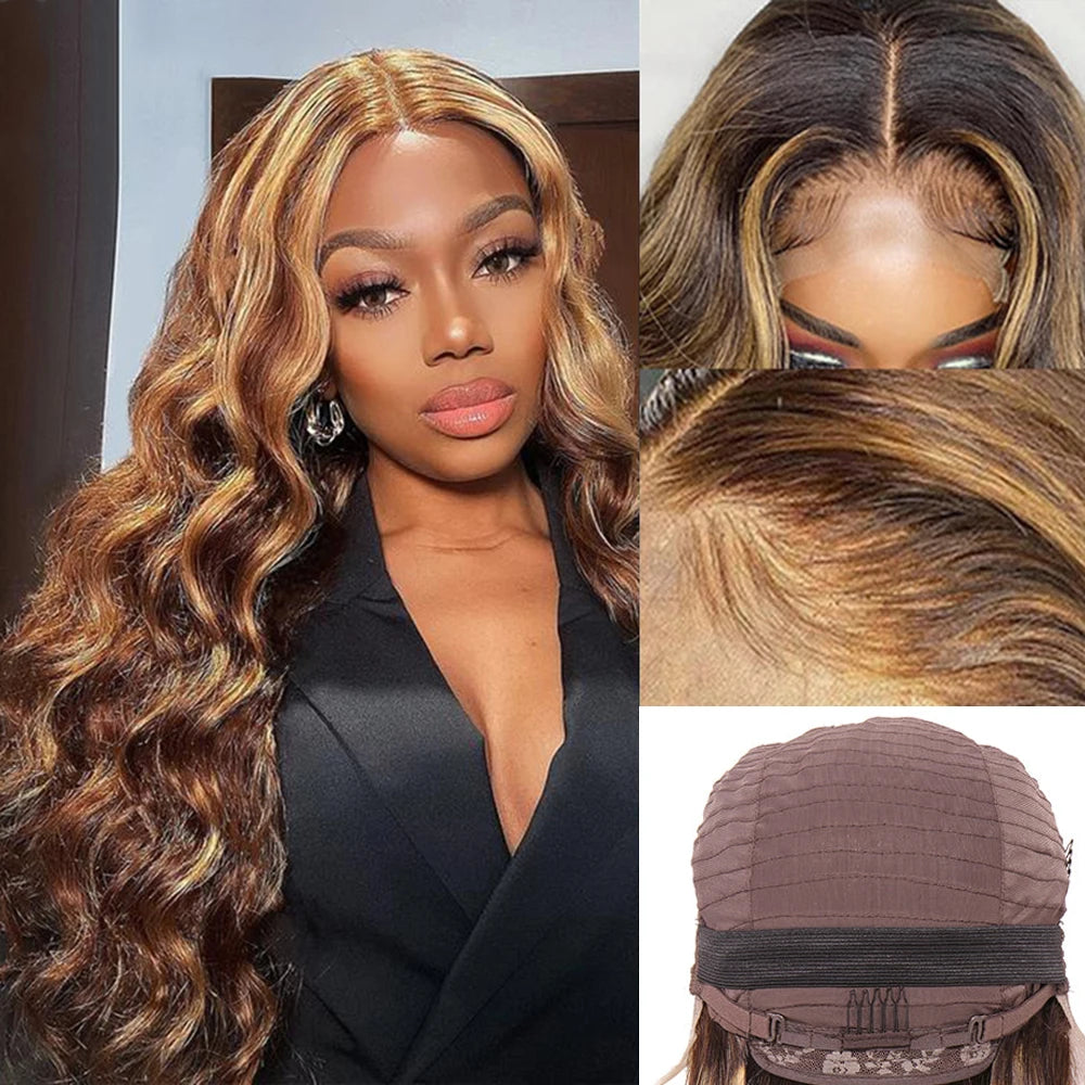 Highlight Body Wave Lace Frontal Human Hair Wig