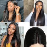180% Density Straight Lace Frontal Human Hair wig.