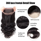 Bodywave 360 Full Lace Frontal Wigs Human Hair