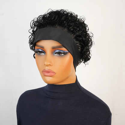 Kinky Curly Headband Wigs Wear And Go Glueless