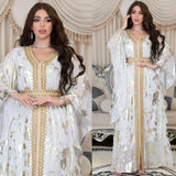 Elegant Long Muslim Abaya Dress with Belt